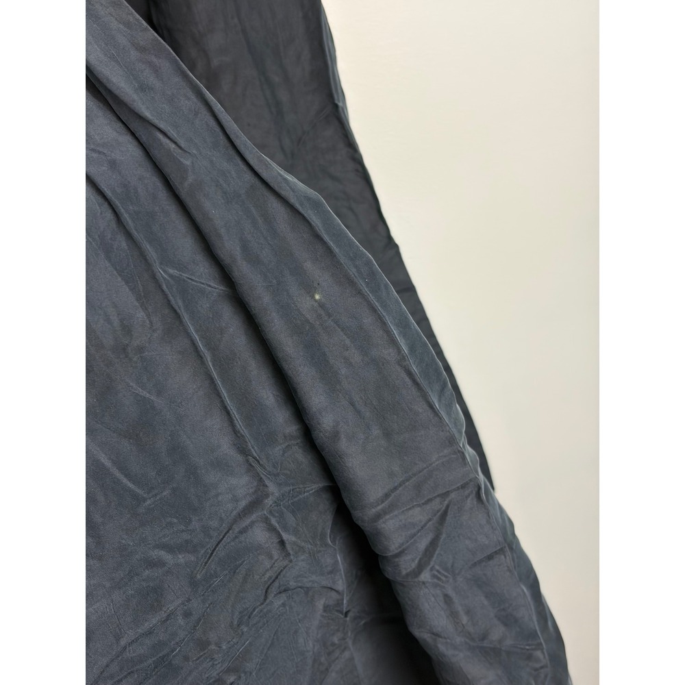 Newport News Maxi Skirt Medium Black Vintage 100% Silk Elastic Waist Full 90s - Picture 2 of 8